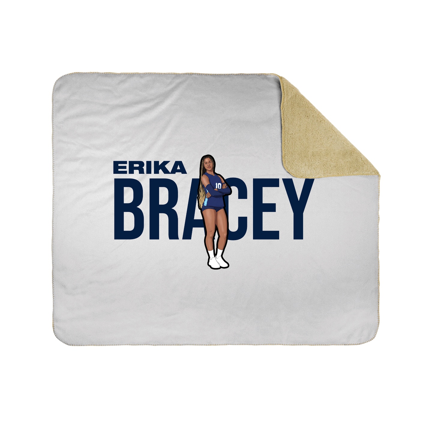 Throw Blanket — Player Name in White
