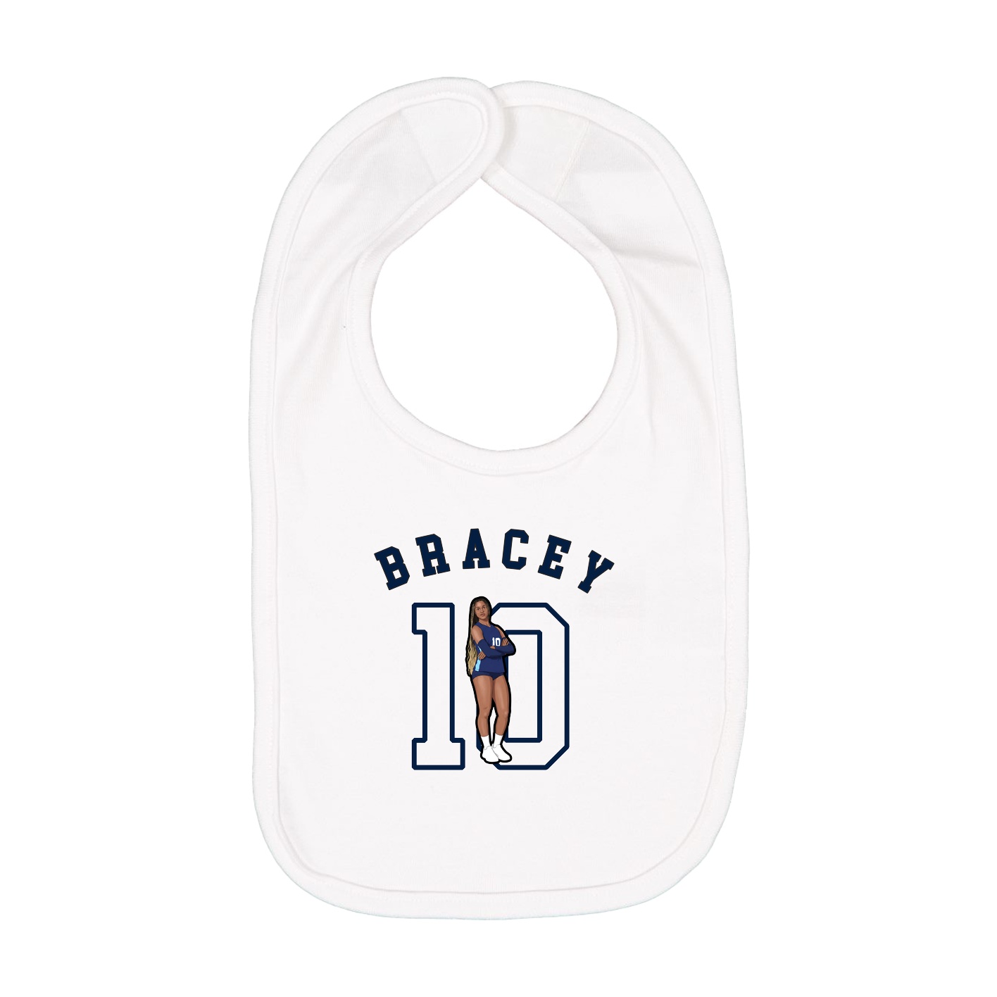 Infant Bib — Shirsey Arch in White