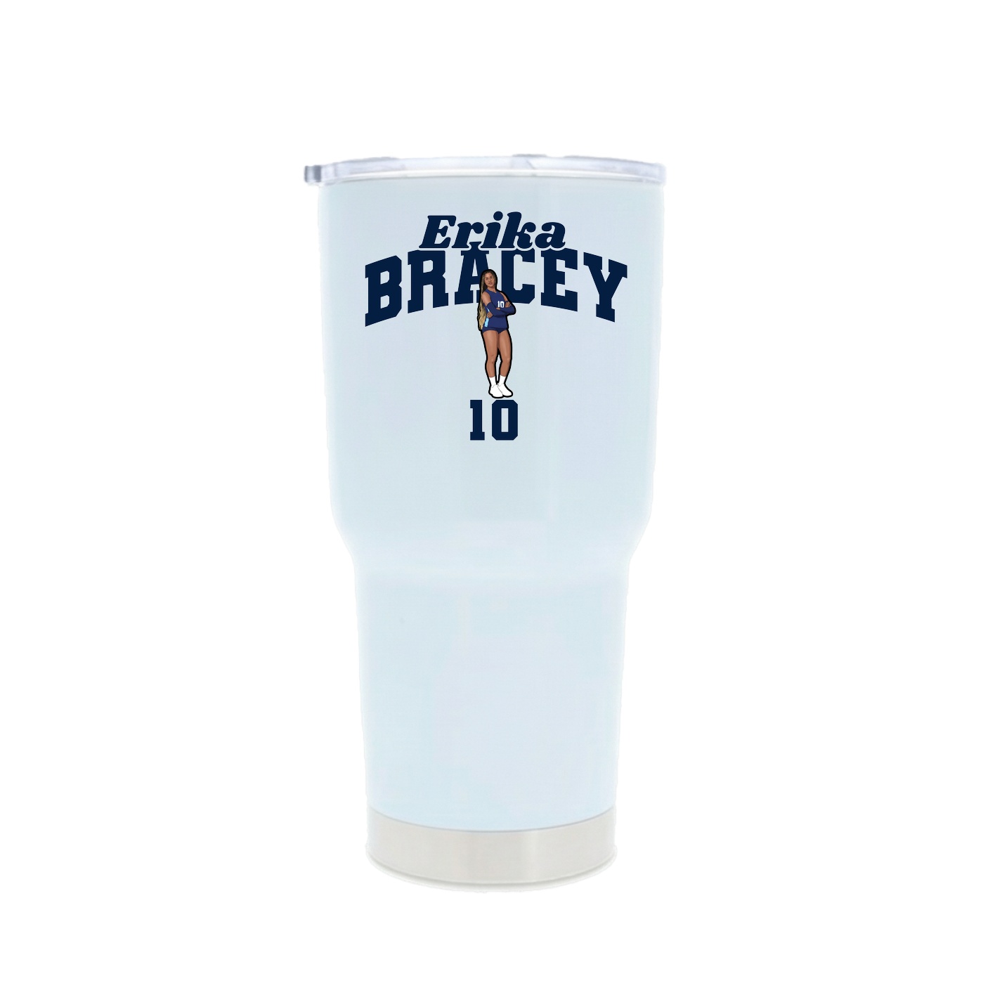 30oz Stainless Steel Tumbler — Signature Arch in White