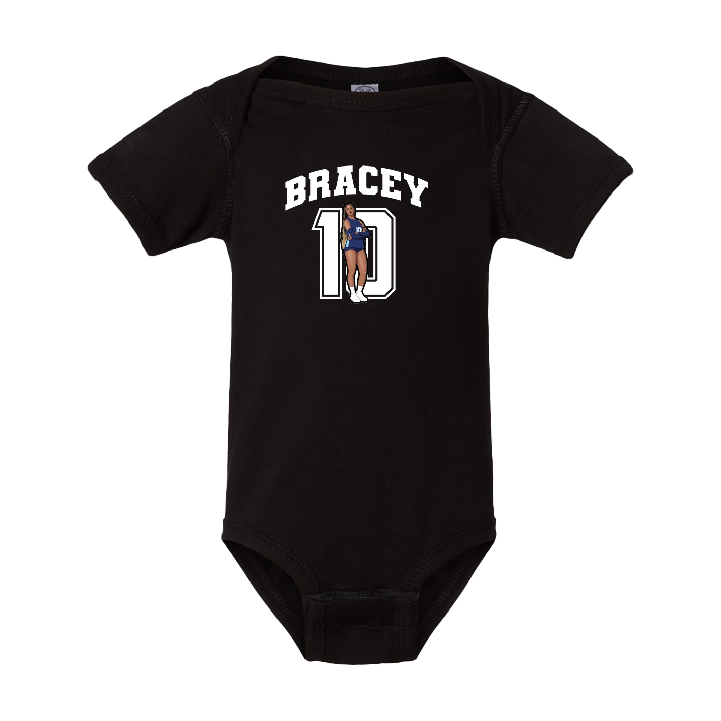Baby Onesie — Number in Black