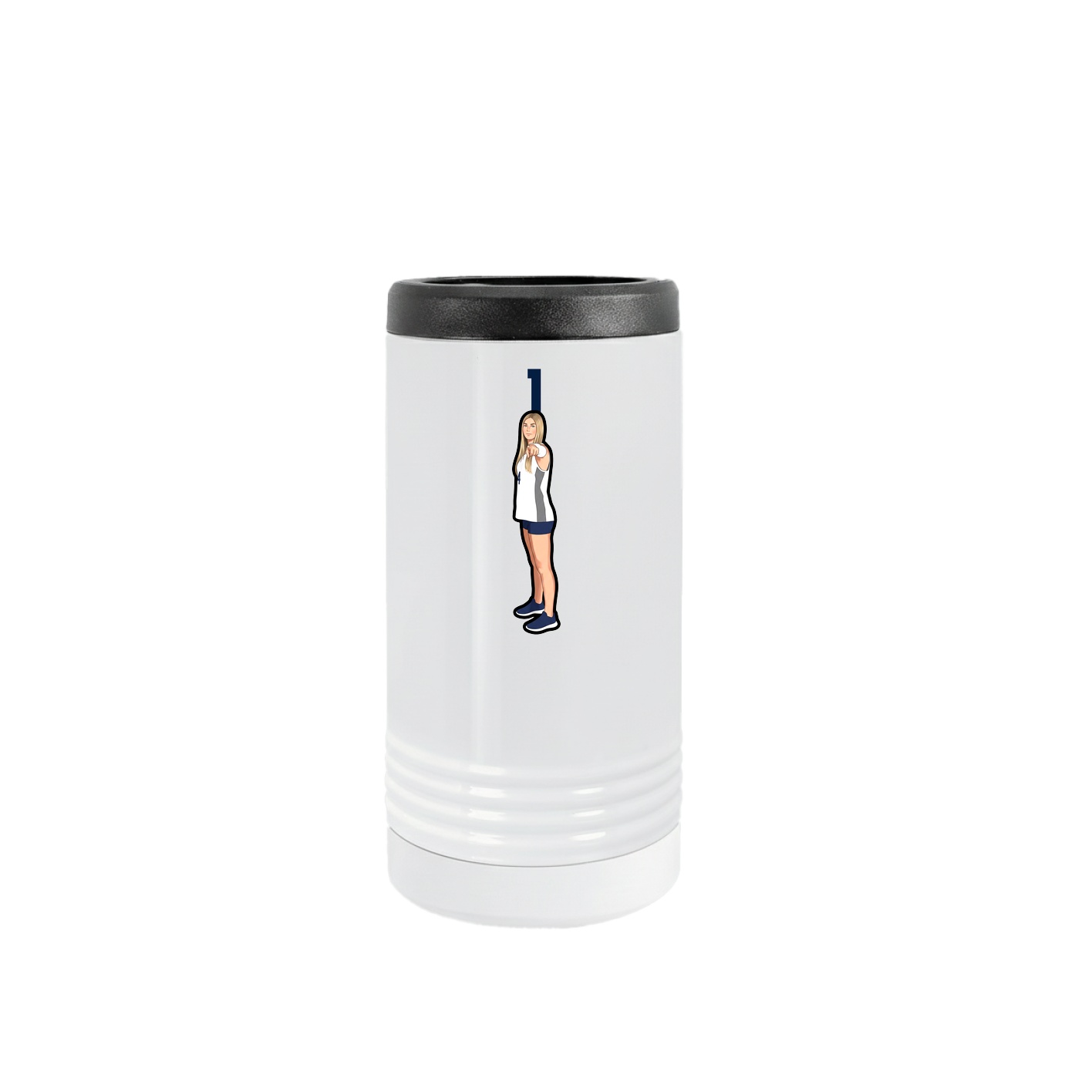 Slim Beverage Holder — Number Top in White