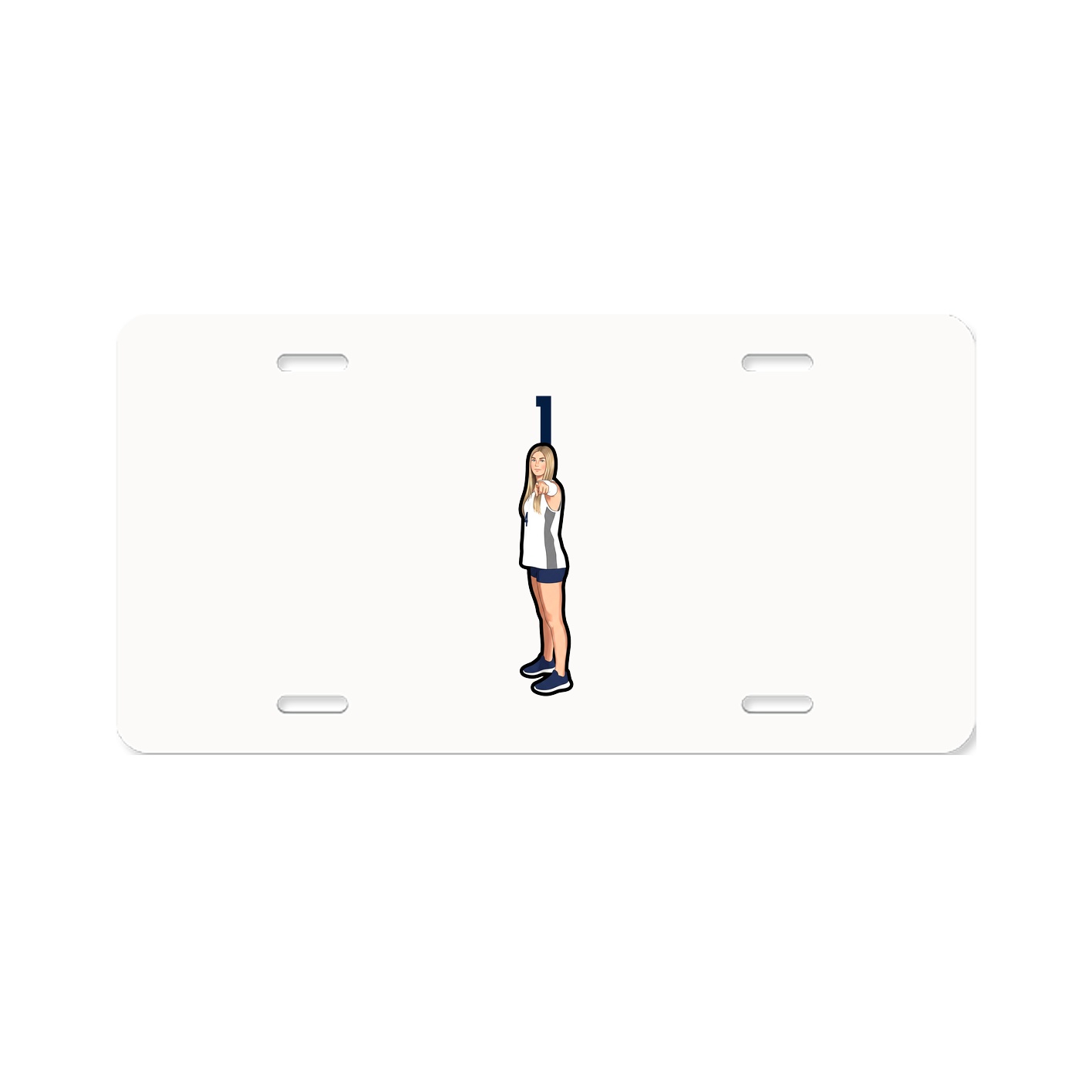 License Plate — Number Top in Classic