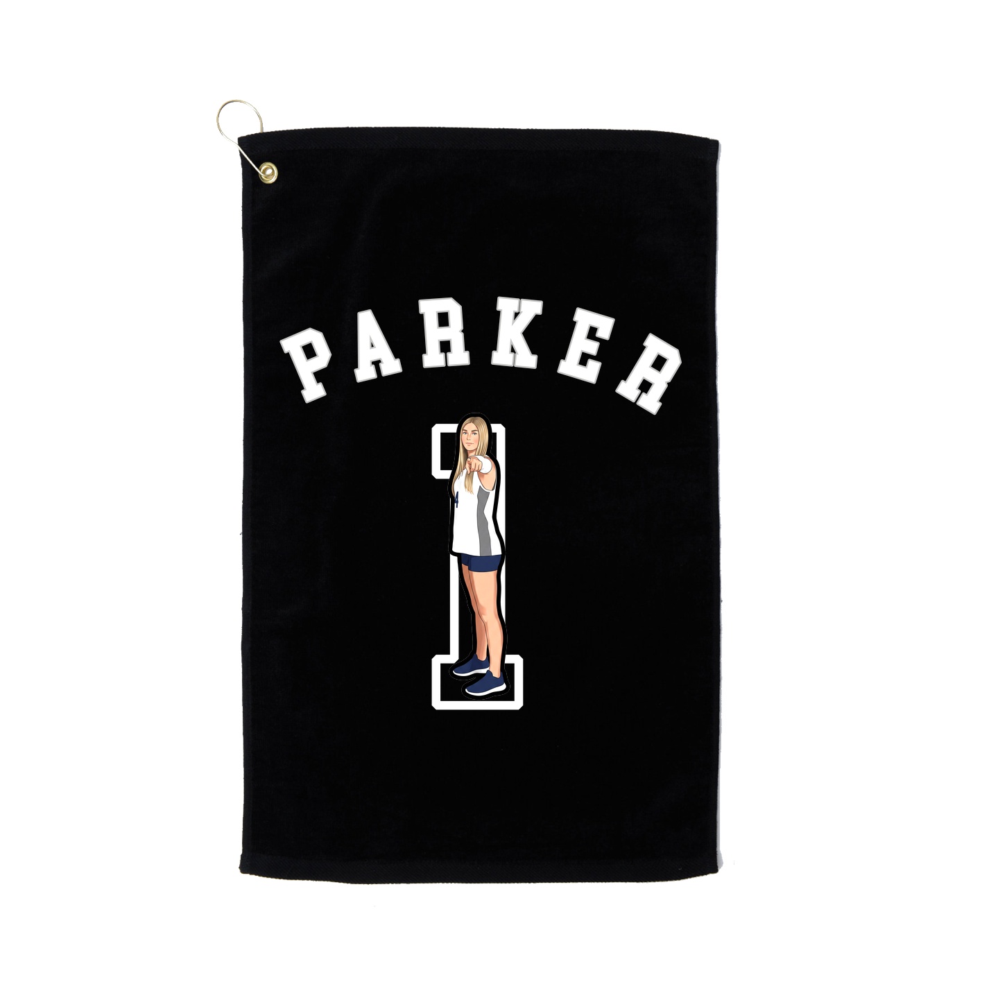 Golf Towel — Shirsey Arch in Black