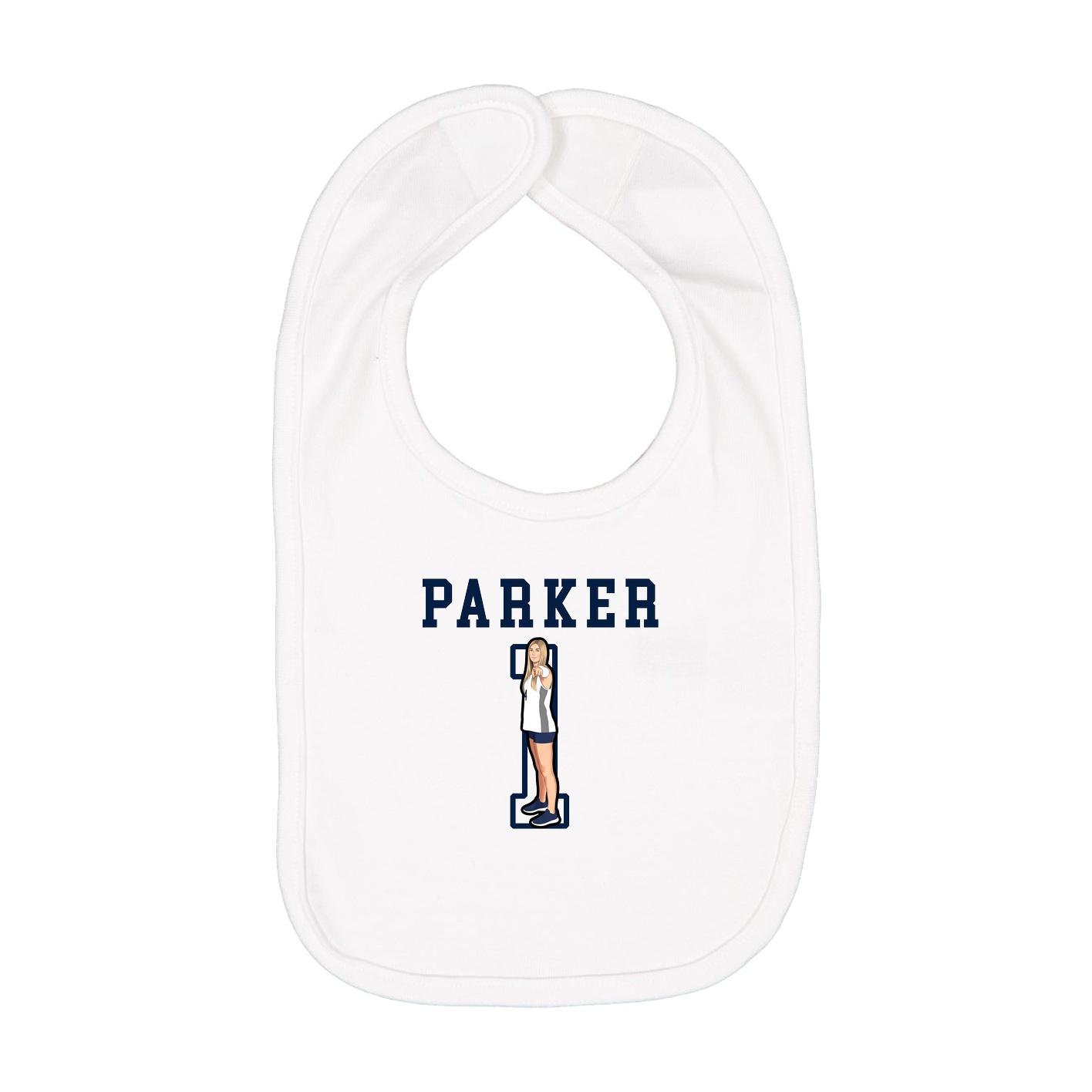 Infant Bib — Shirsey in White