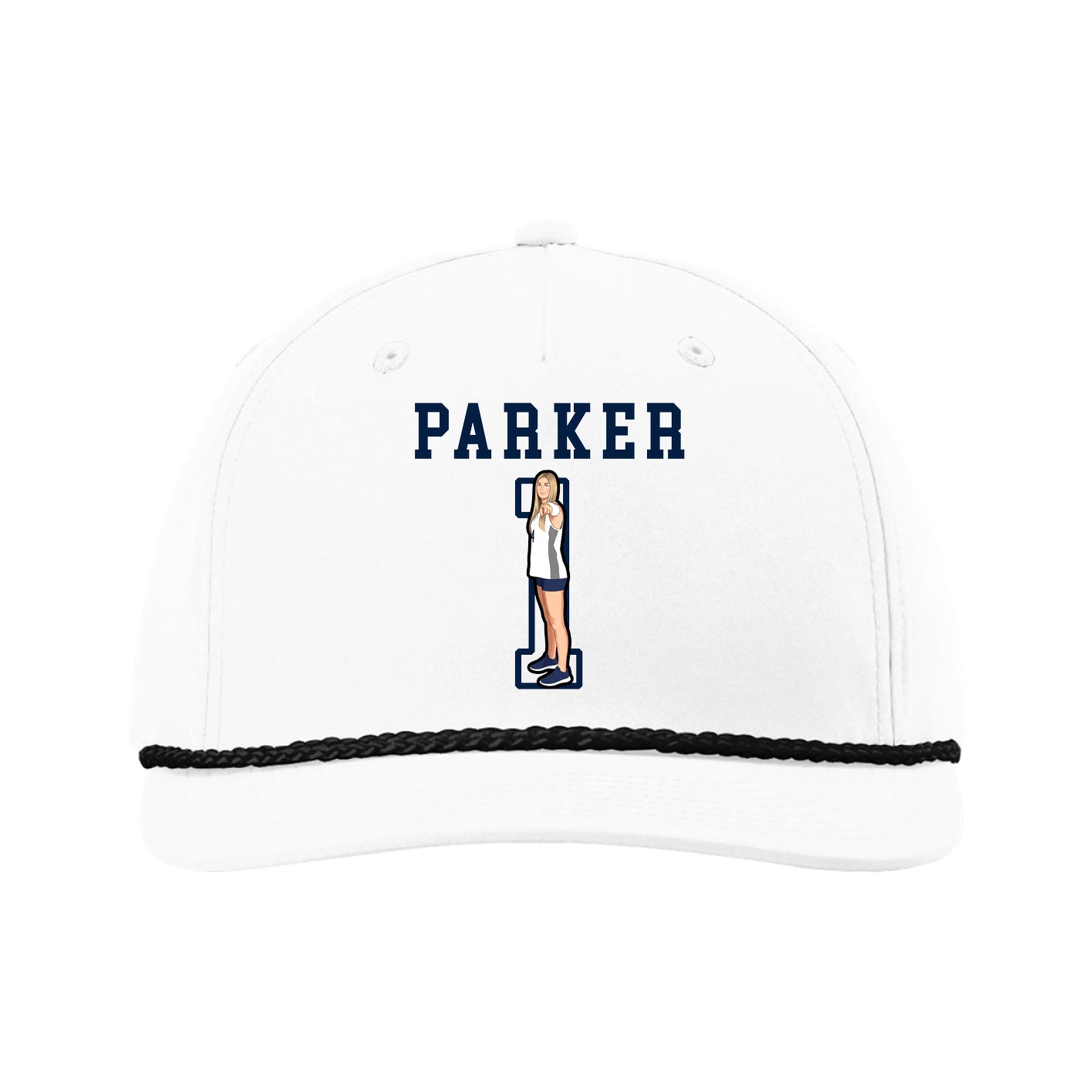 Five-Panel Classic Rope Cap — Shirsey in White