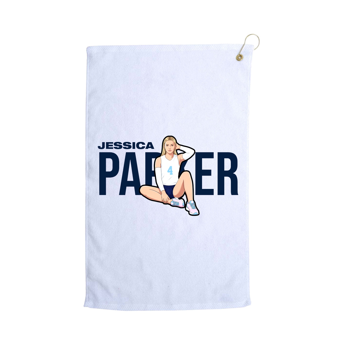 Golf Towel — Player Name in White