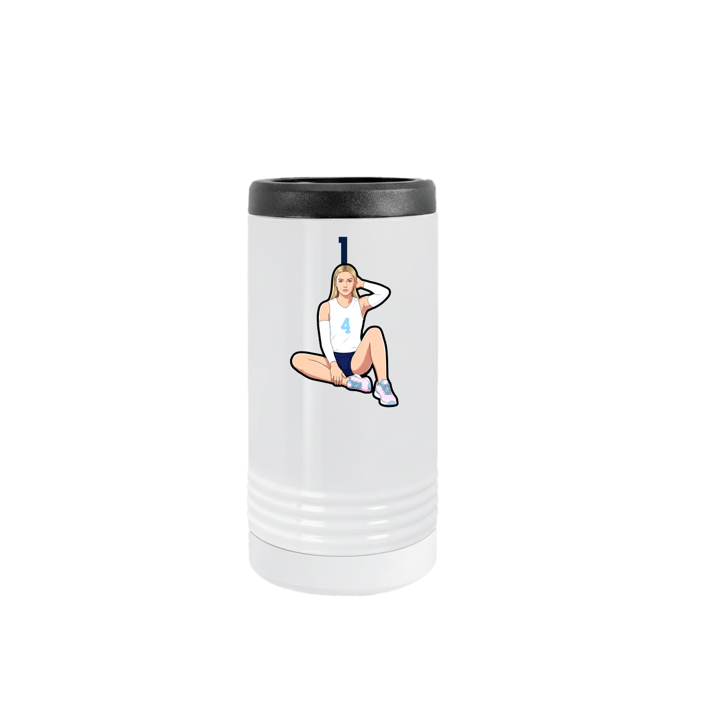 Slim Beverage Holder — Number Top in White