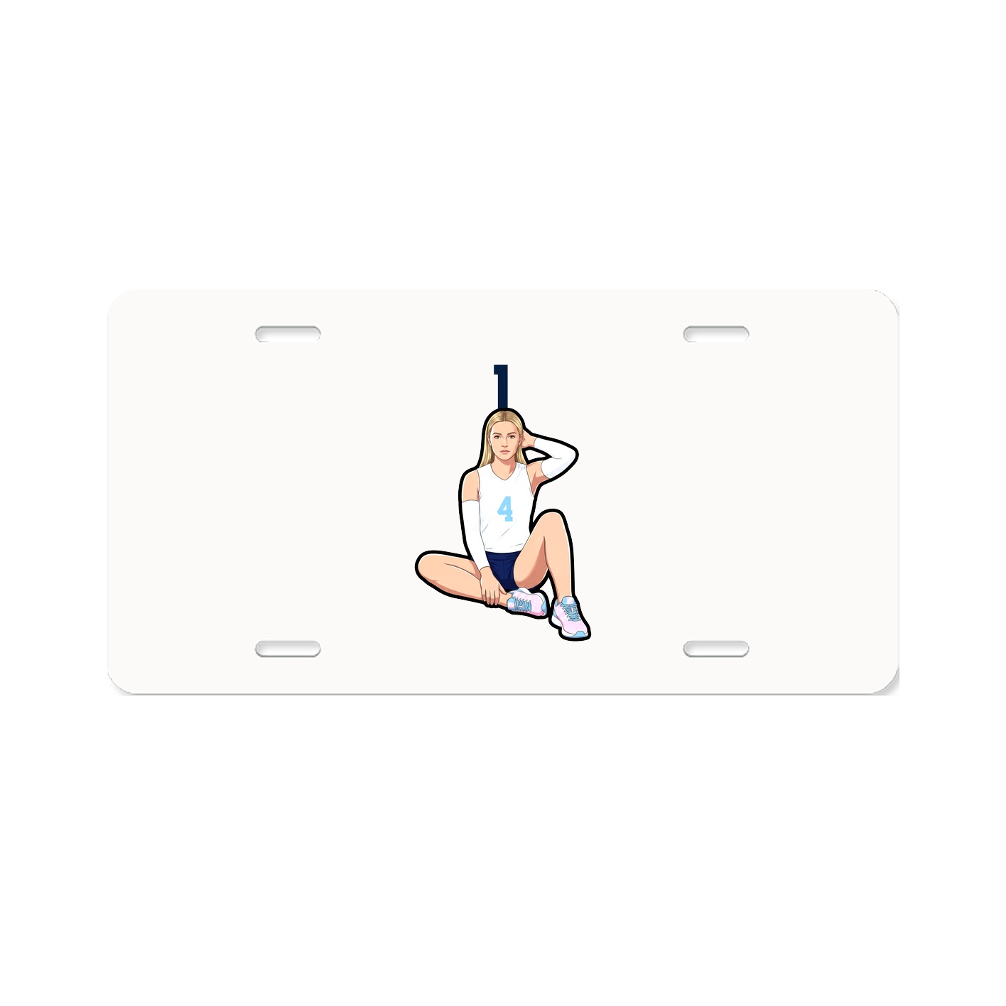 License Plate — Number Top in Classic