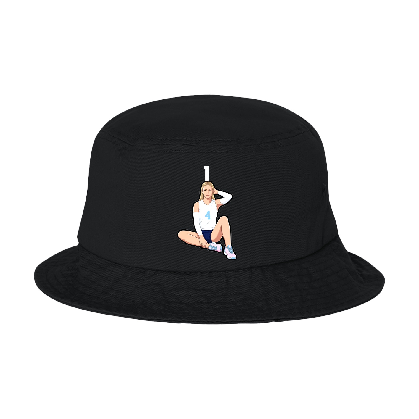 Bucket Cap — Number Top in Black