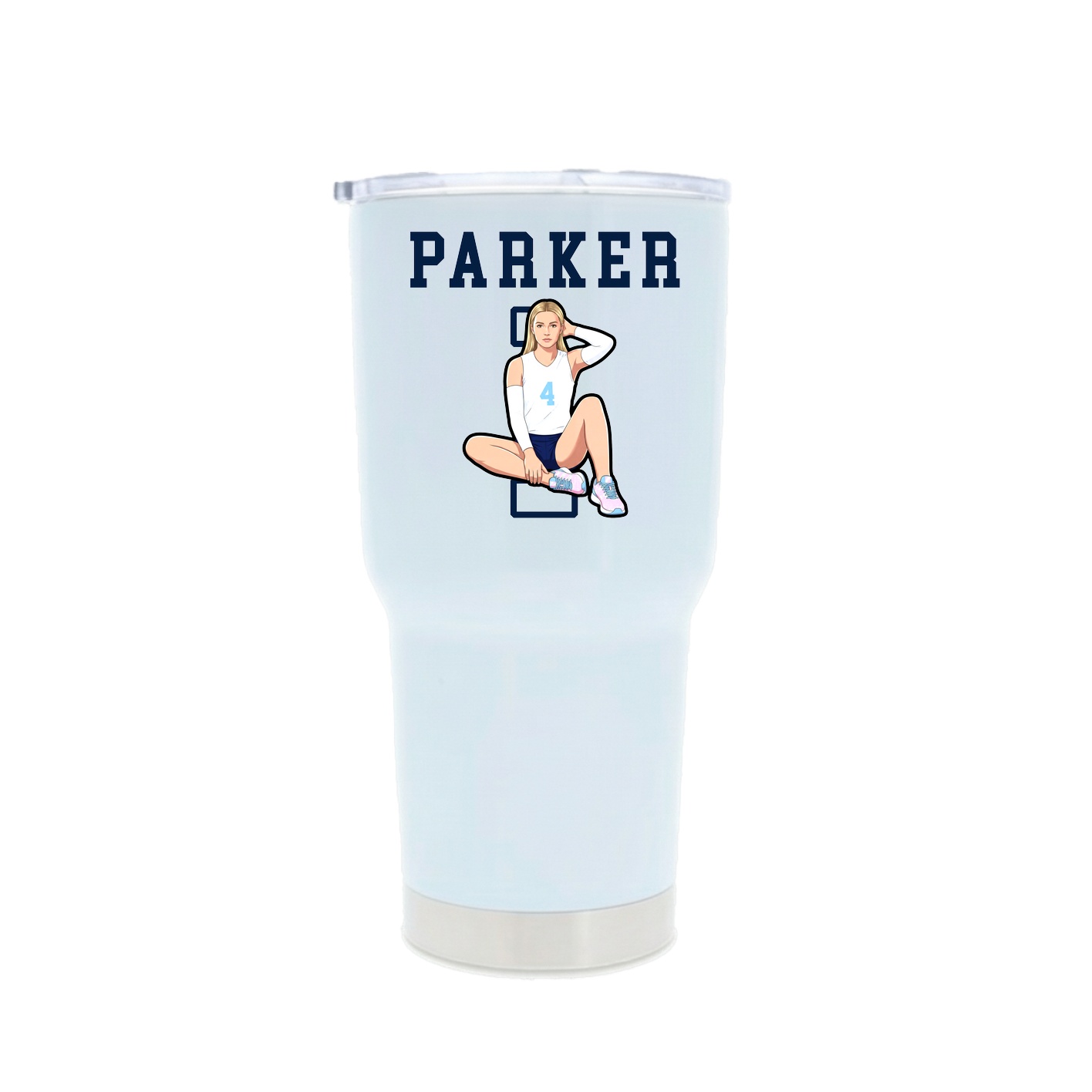 30oz Stainless Steel Tumbler — Shirsey in White
