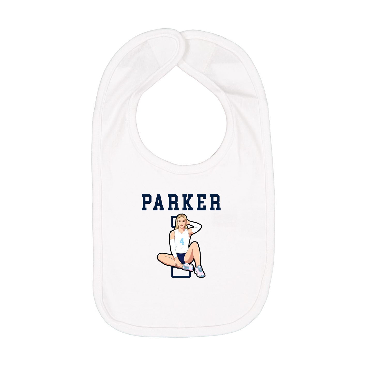 Infant Bib — Shirsey in White
