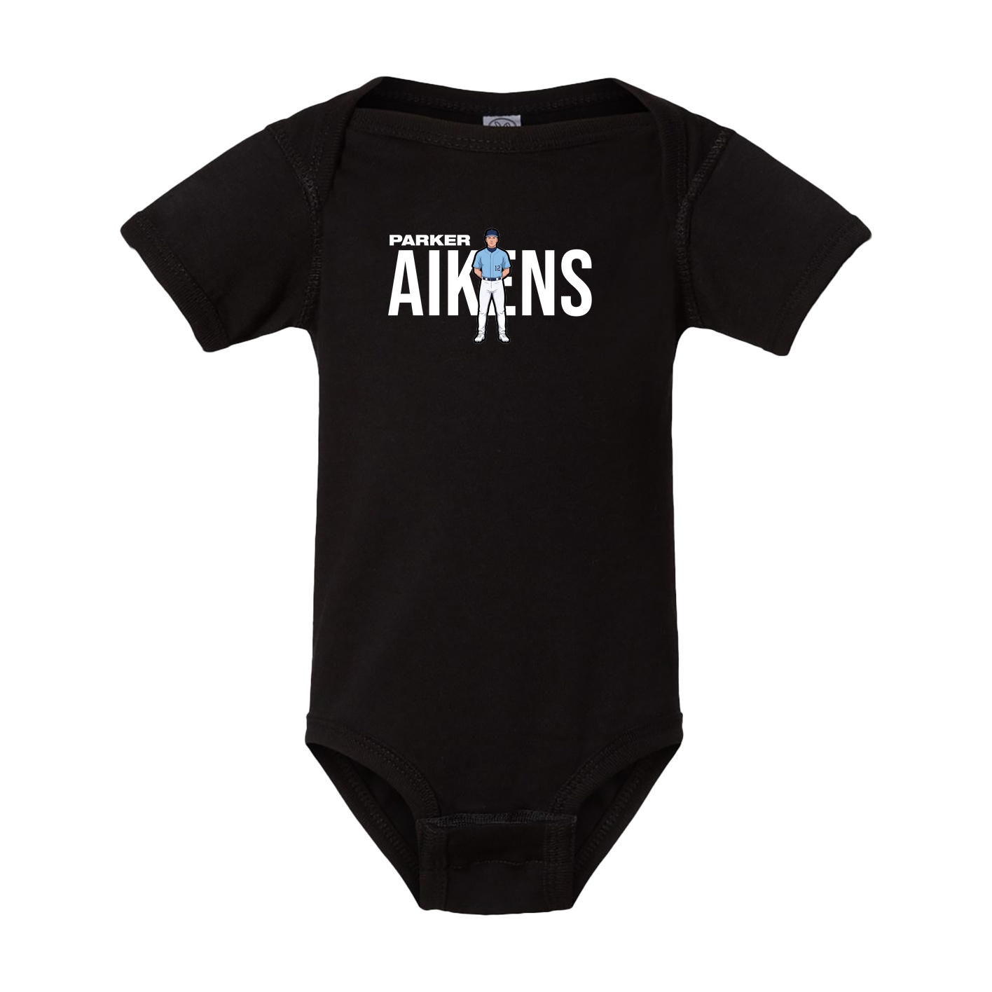 Baby Onesie — Player Name in Black