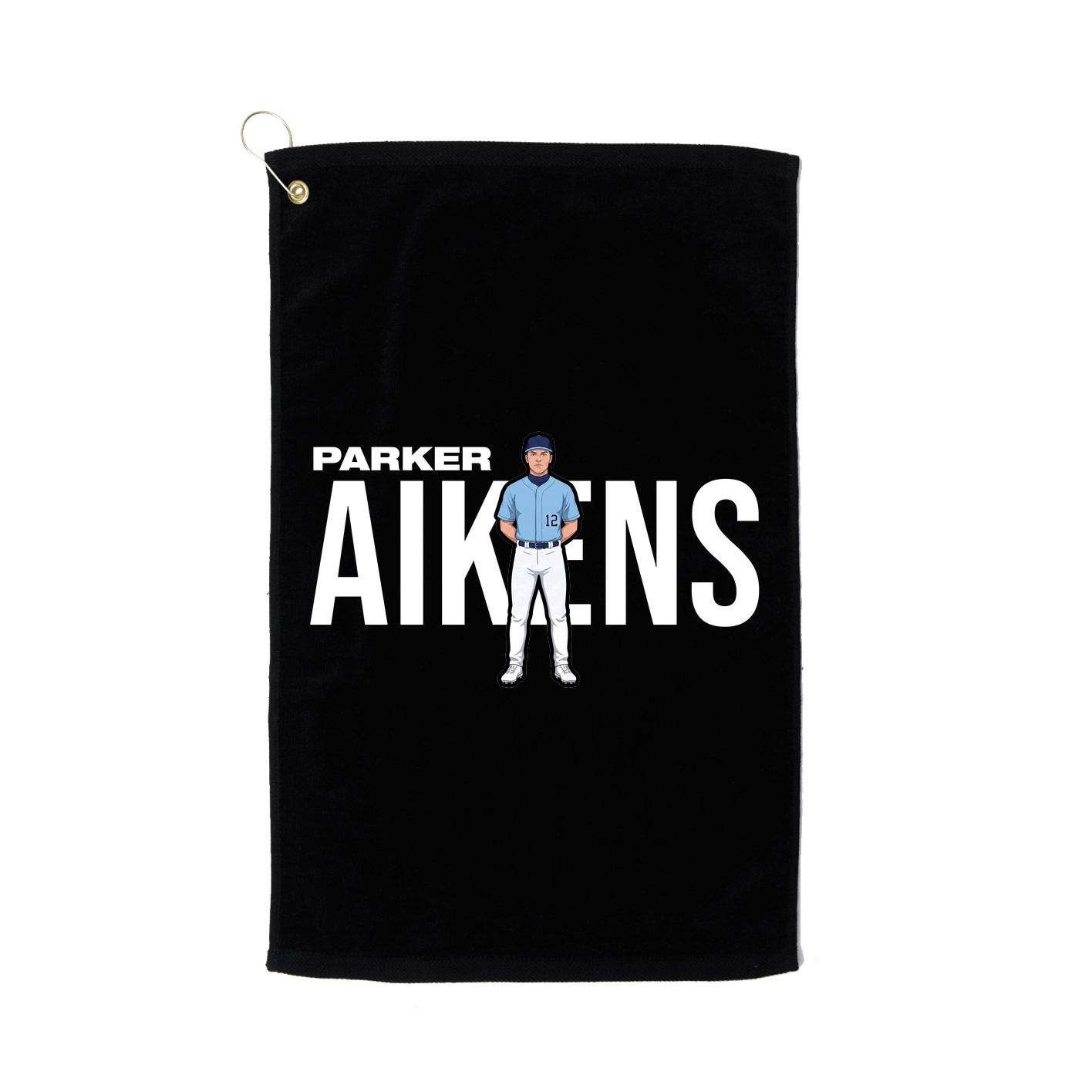 Golf Towel — Player Name in Black