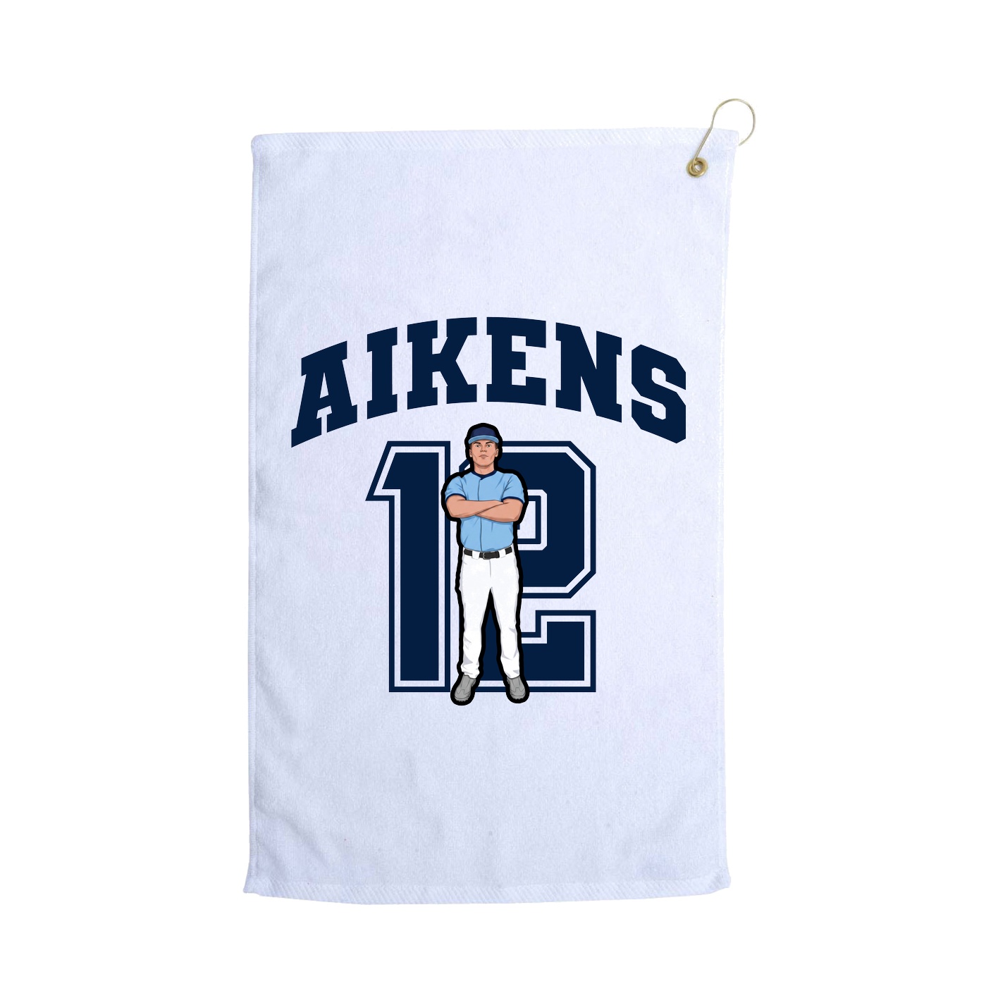Golf Towel — Number in White