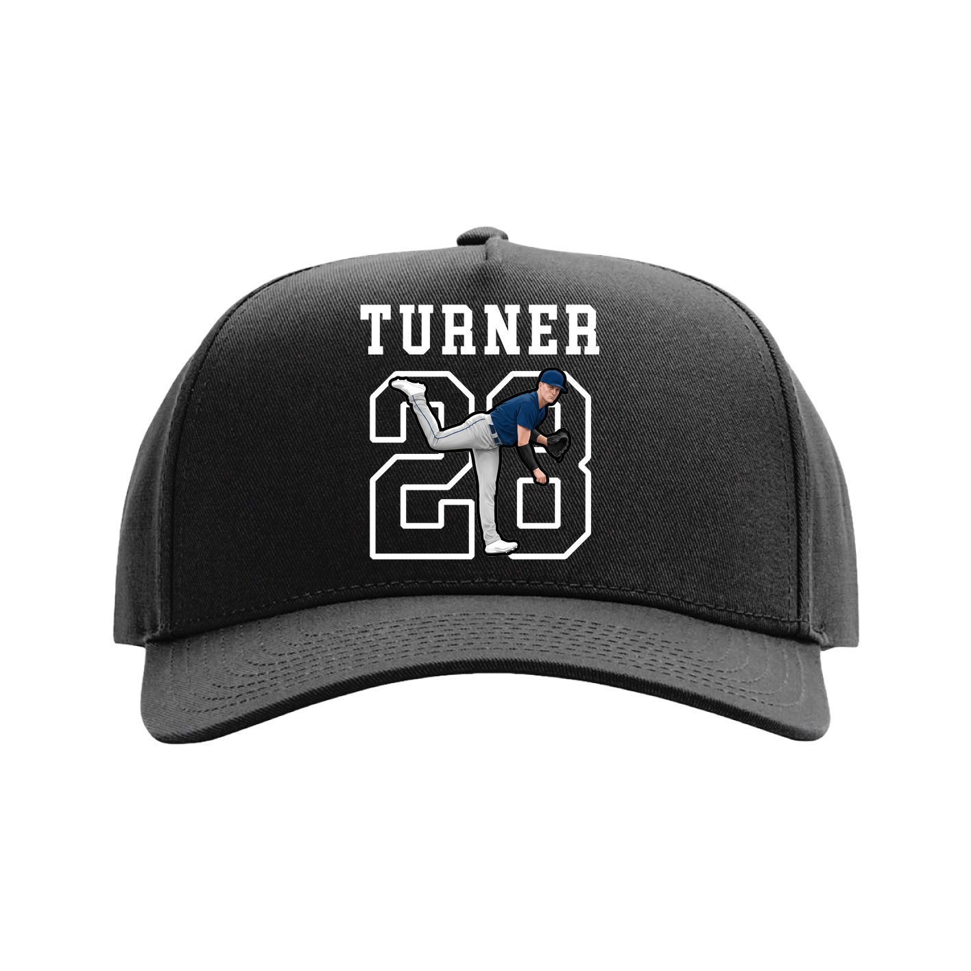 Full Fabric Five-Panel Champ Cap — Shirsey in Black