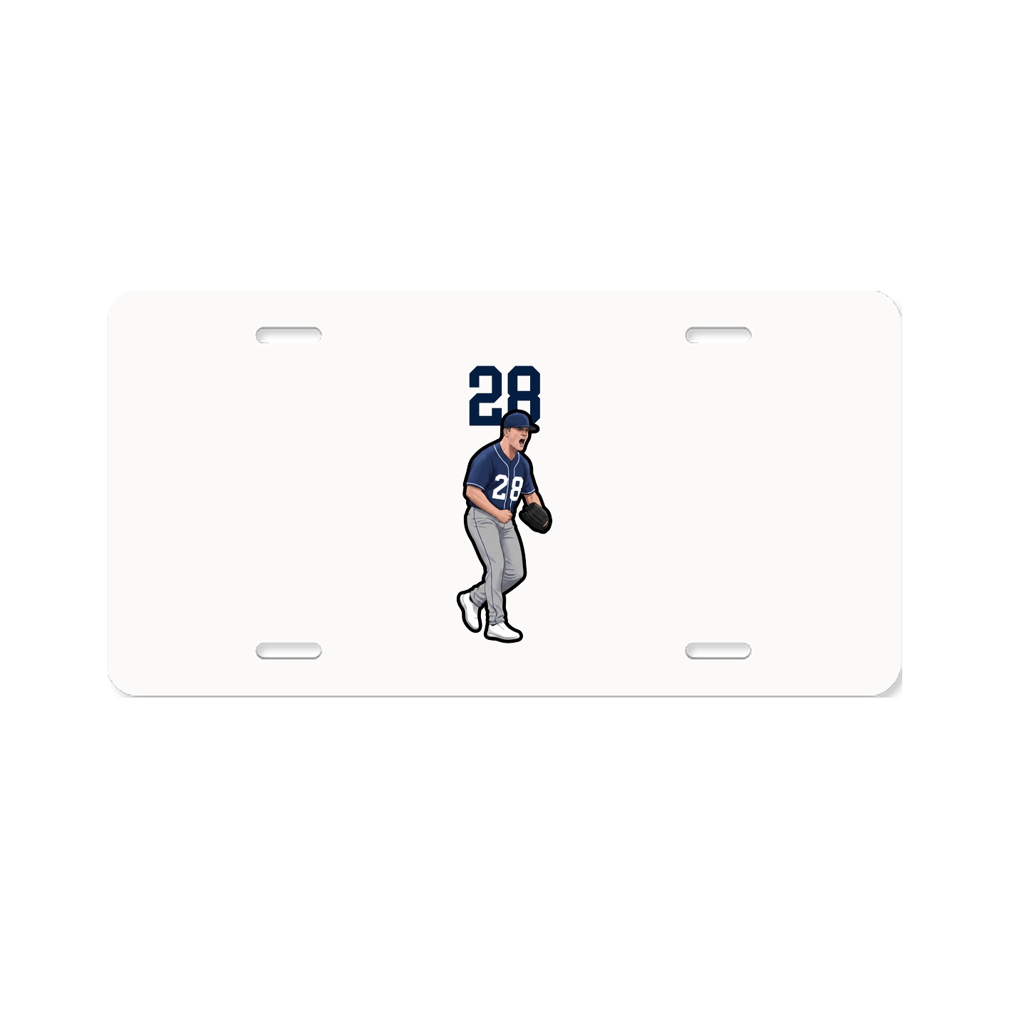 License Plate — Number Top in Classic
