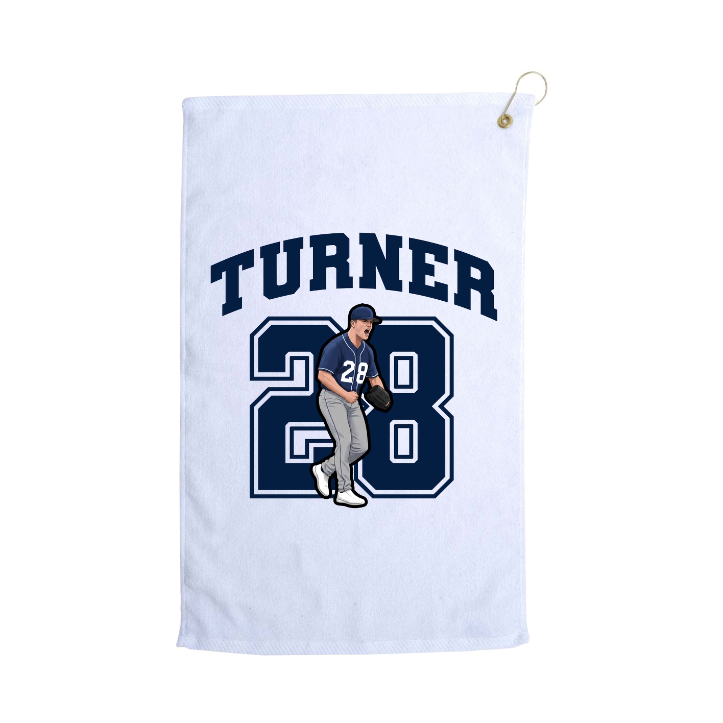 Golf Towel — Number in White