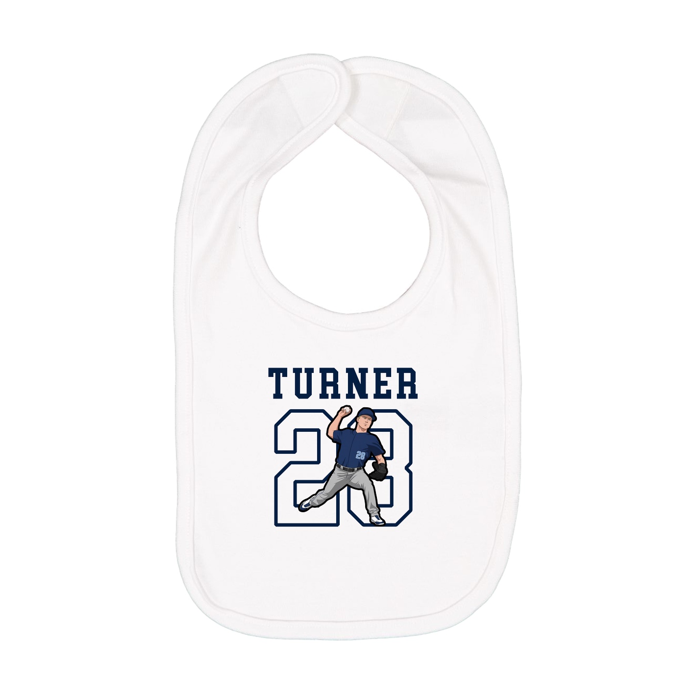 Infant Bib — Shirsey in White