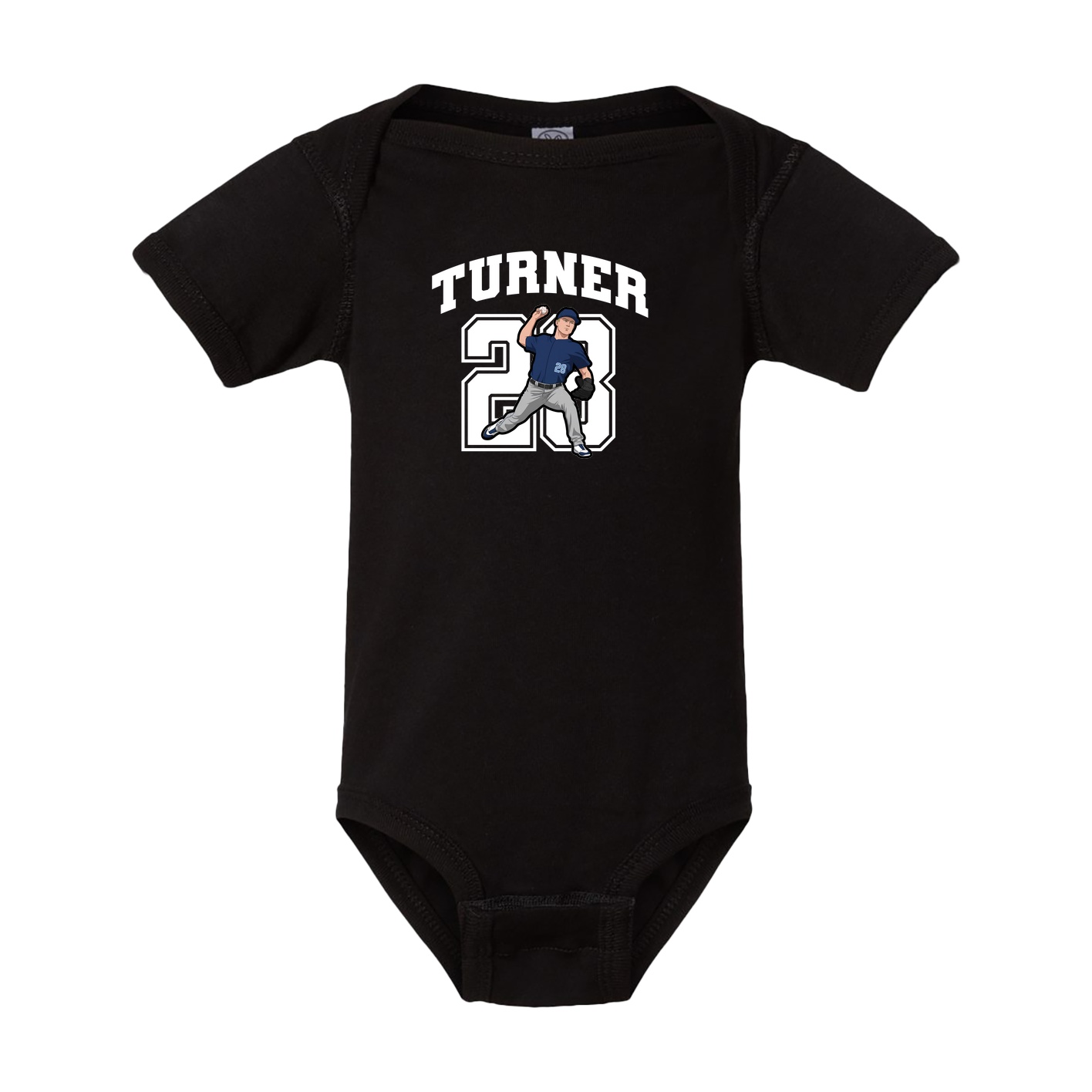 Baby Onesie — Number in Black