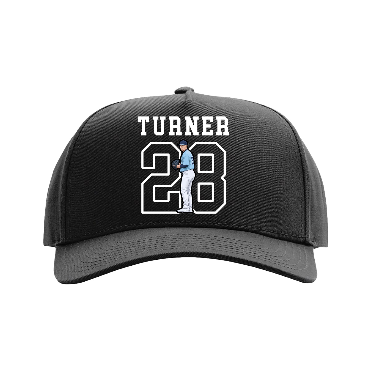 Full Fabric Five-Panel Champ Cap — Shirsey in Black