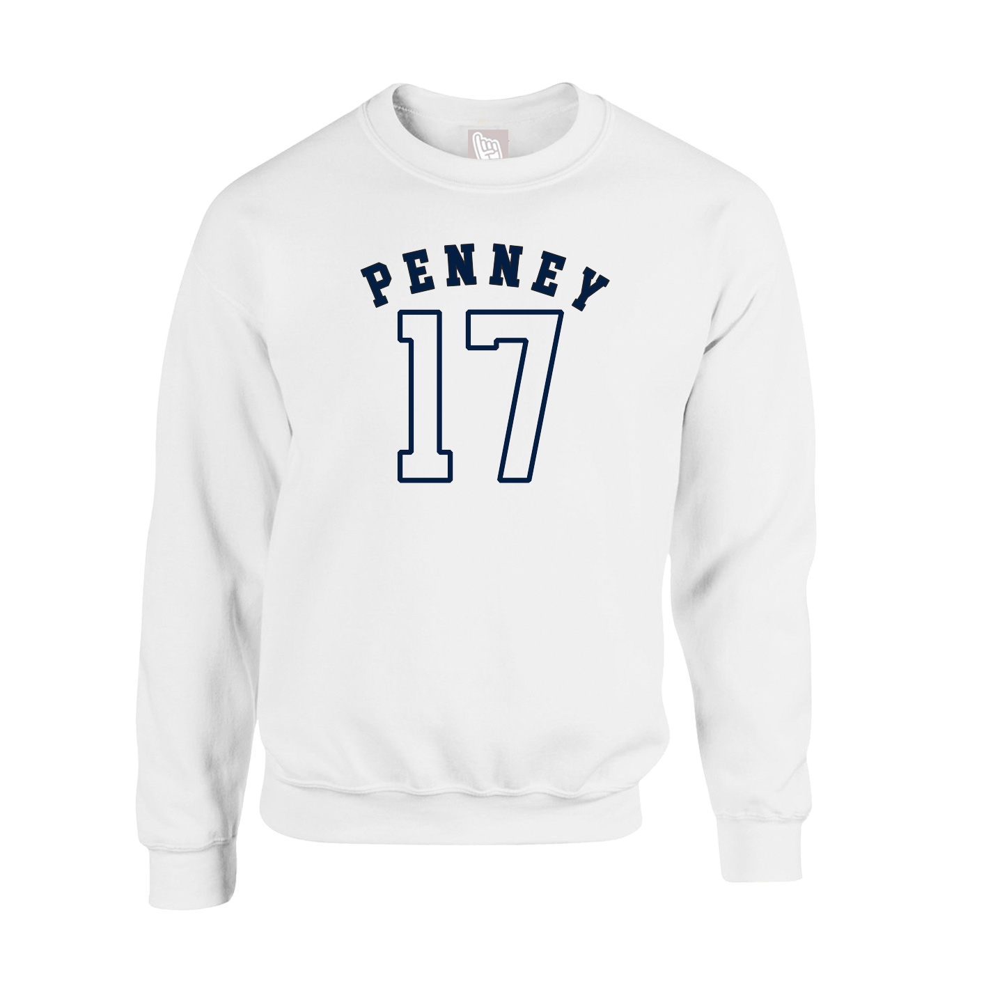 Fleece Crew — Shirsey Arch in White