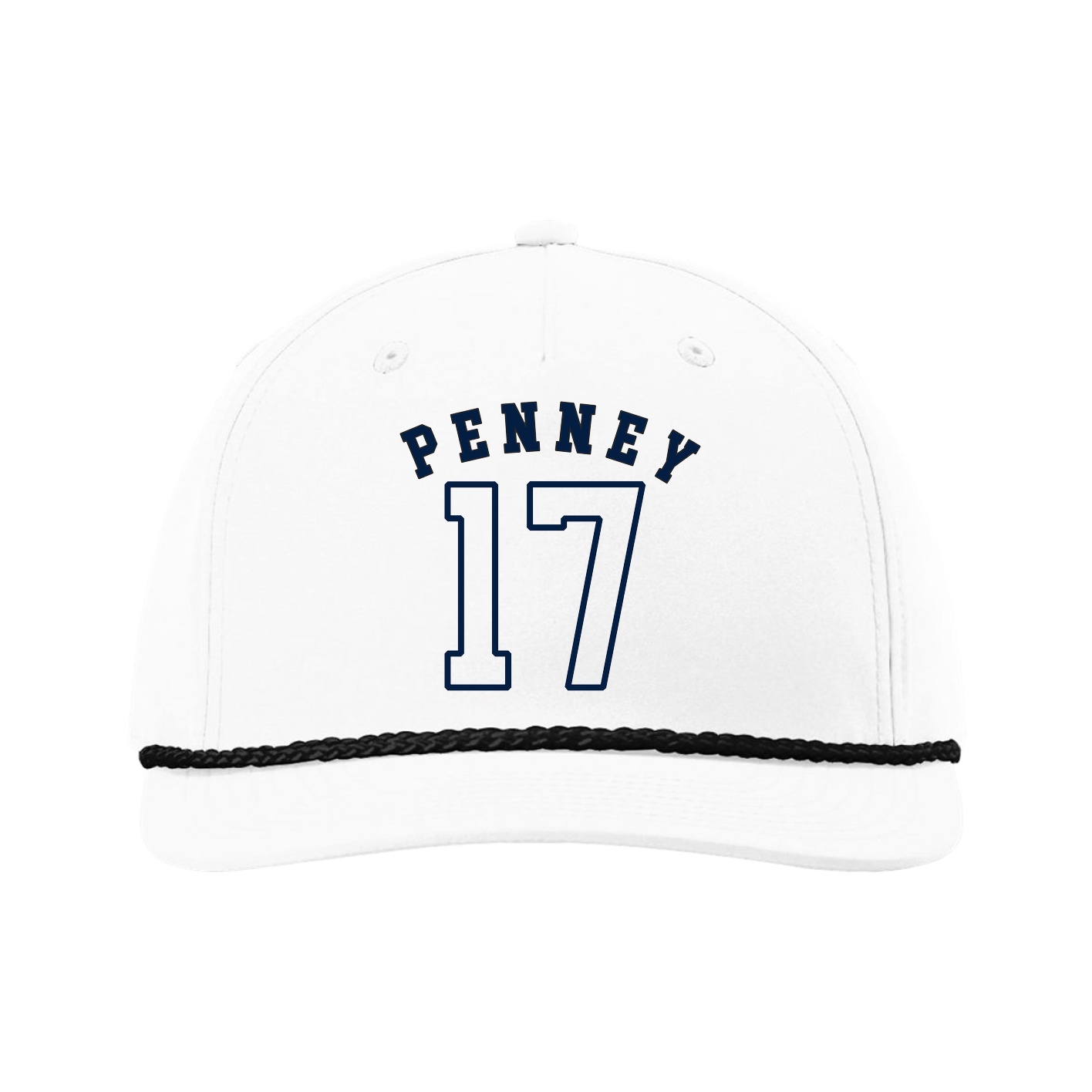Five-Panel Classic Rope Cap — Shirsey Arch in White