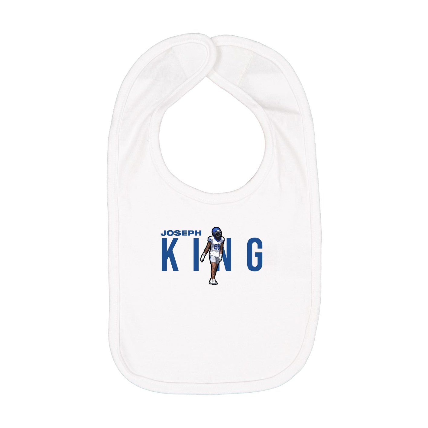 Infant Bib — Player Name in White
