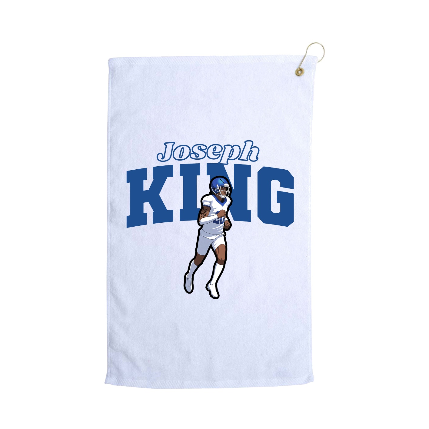 Golf Towel — Name Arch in White