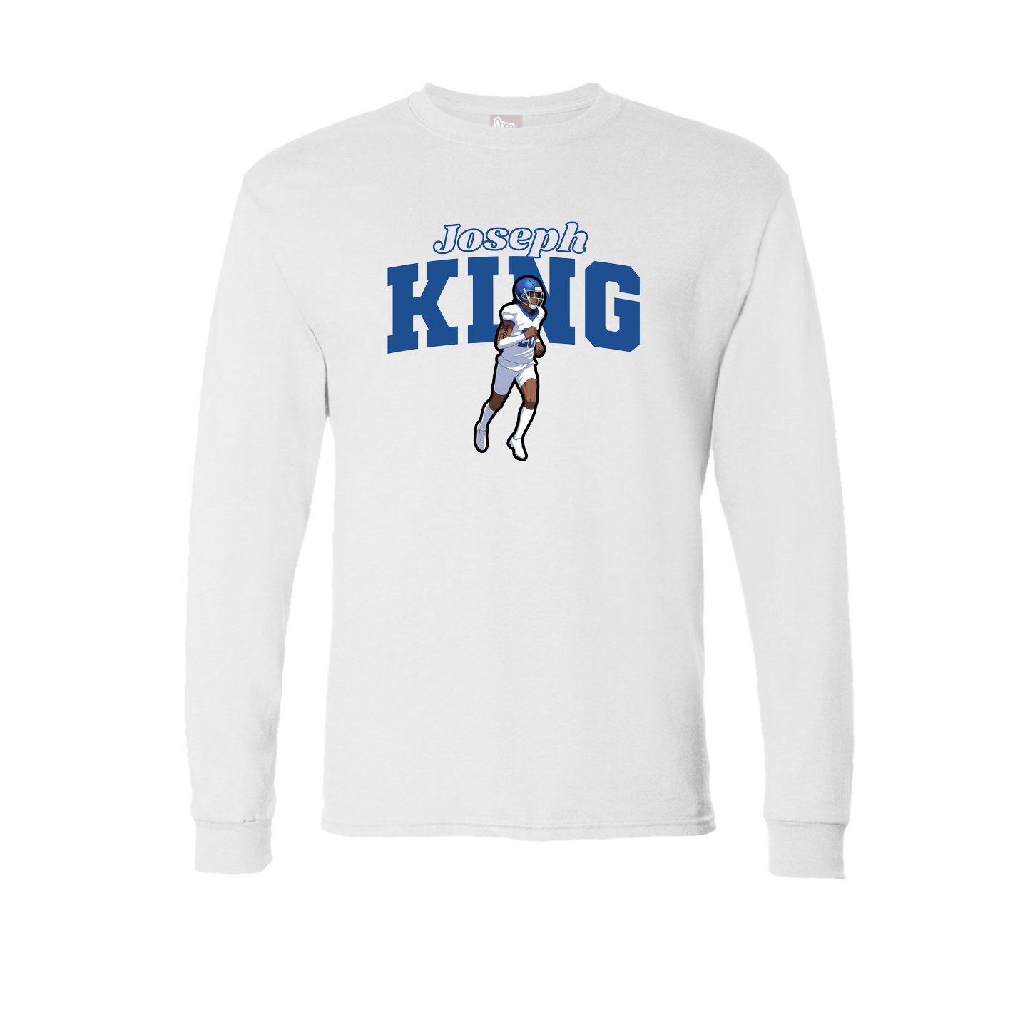 Long Sleeve Tee — Name Arch in White