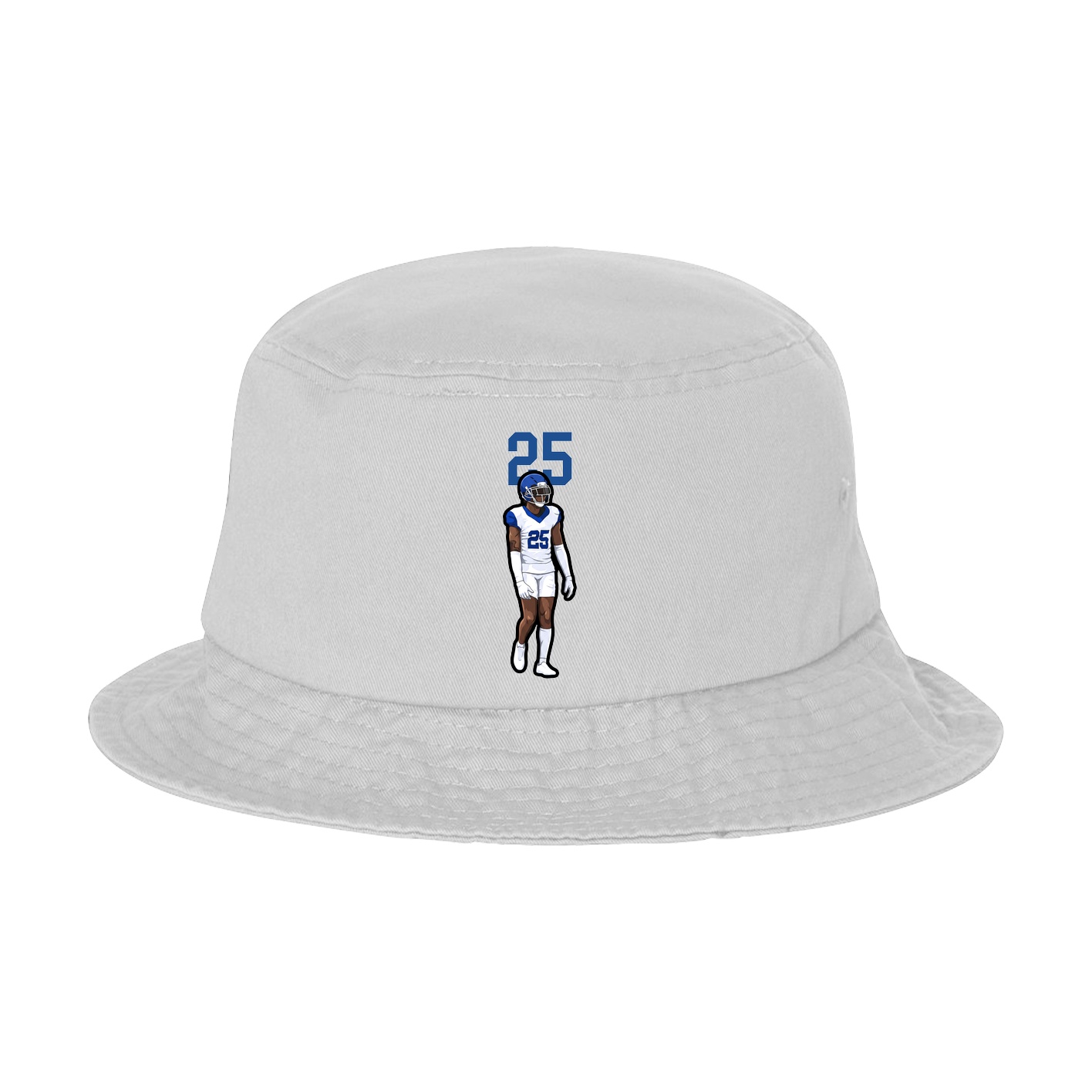 Bucket Cap — Number Top in White