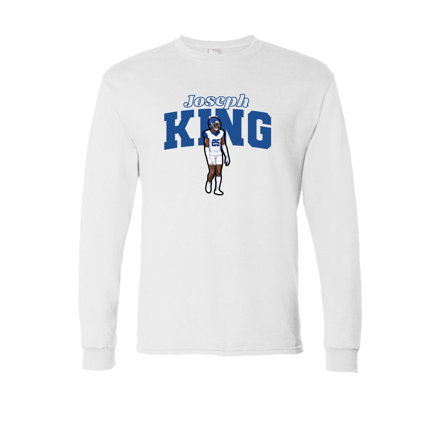 Long Sleeve Tee — Name Arch in White