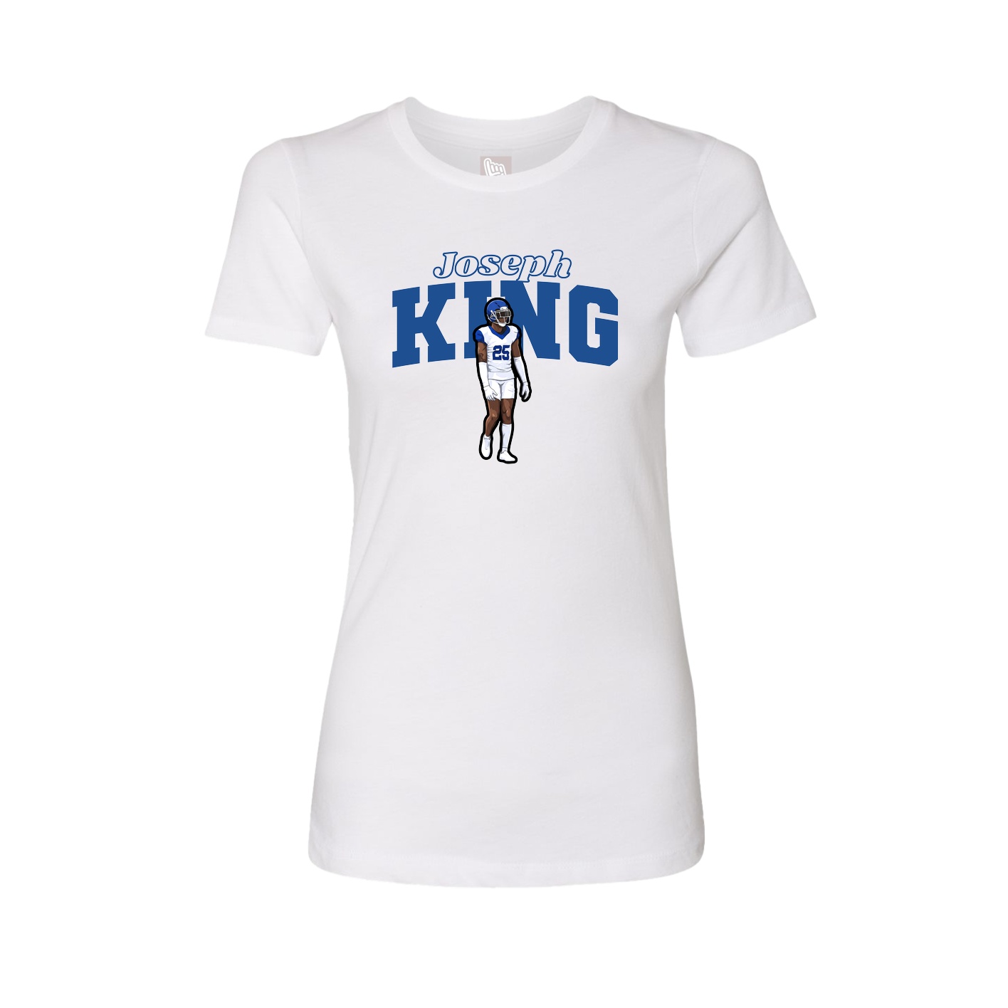 Womens Tee — Name Arch in White