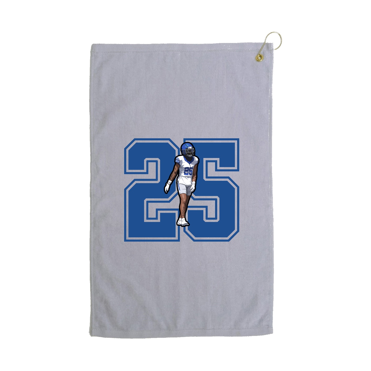 Golf Towel — Number in Grey