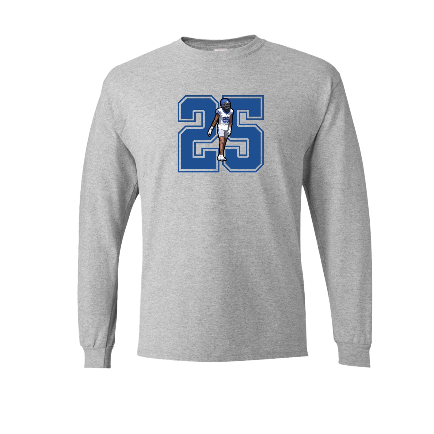 Long Sleeve Tee — Number in Grey