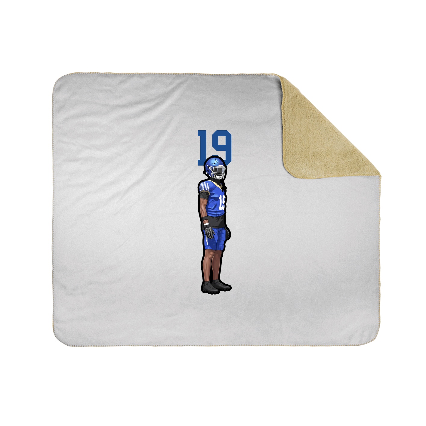 Throw Blanket — Number Top in White