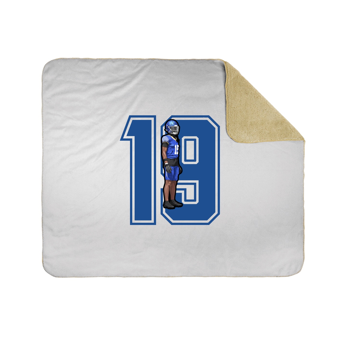 Throw Blanket — Number in White
