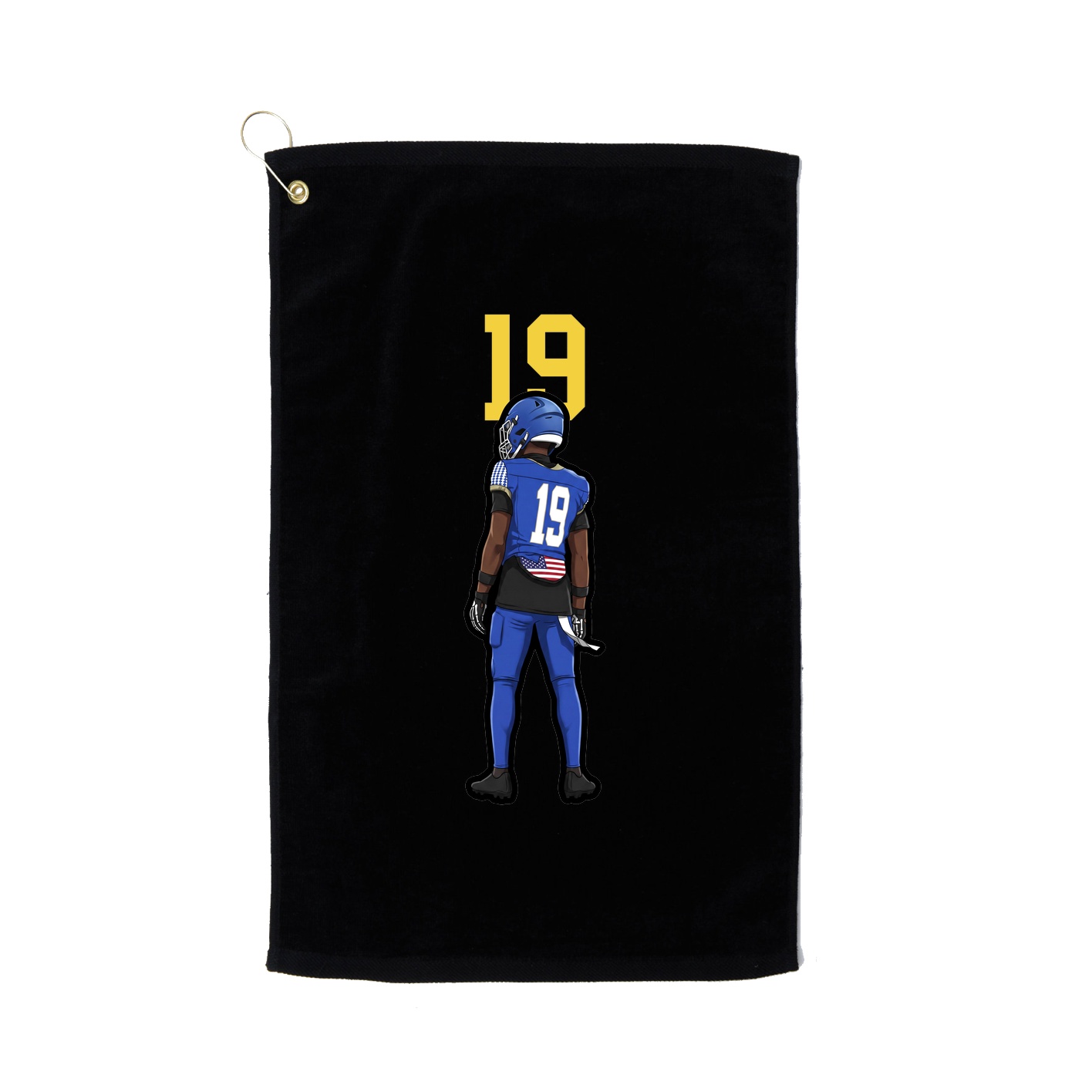 Golf Towel — Number Top in Black