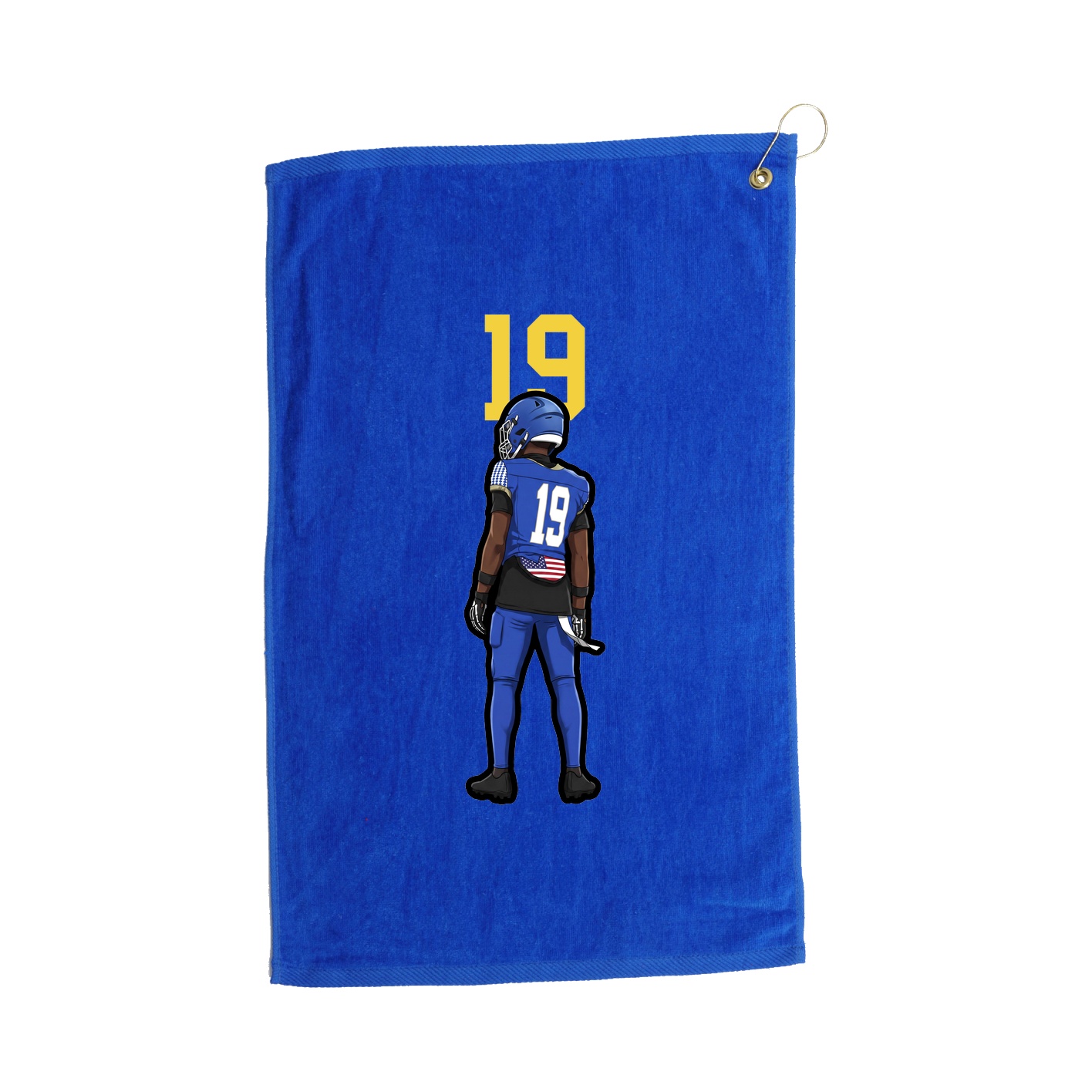 Golf Towel — Number Top in Royal