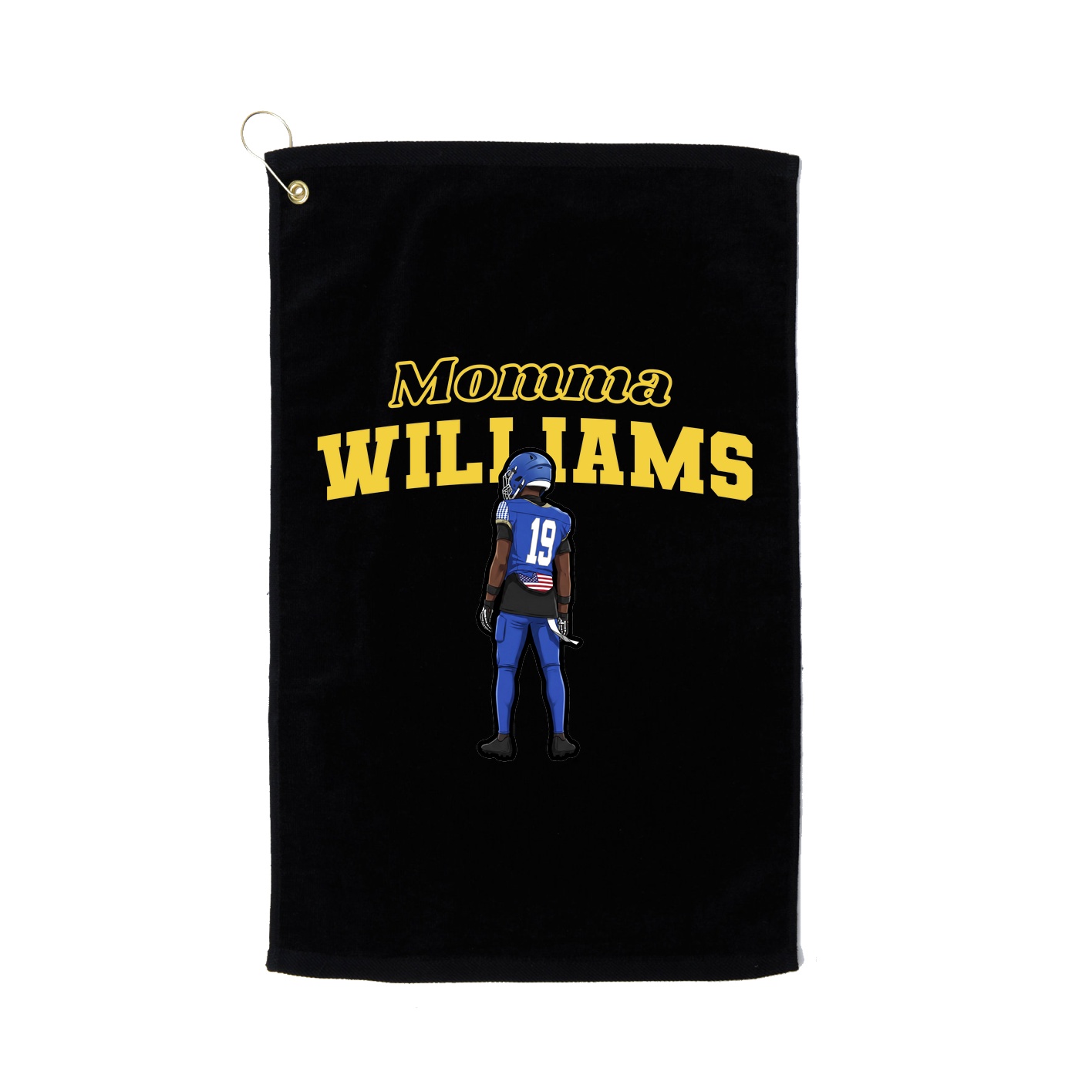 Golf Towel — Mothers Day Block in Black