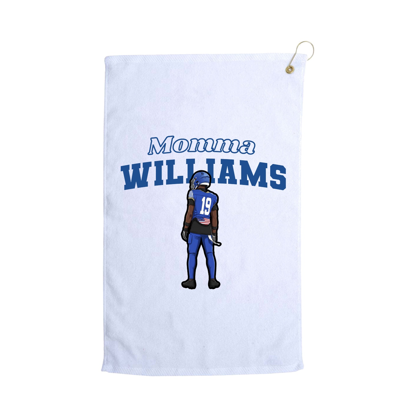 Golf Towel — Mothers Day Block in White