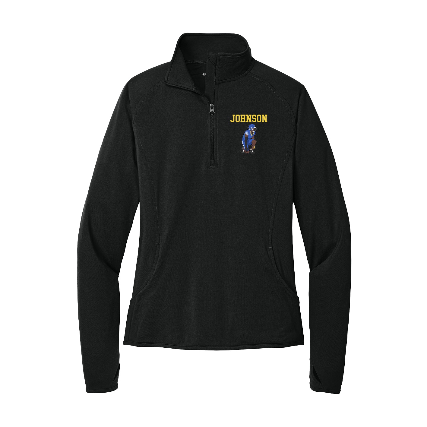 Women's Q-Zip Pullover — Shirsey in Black