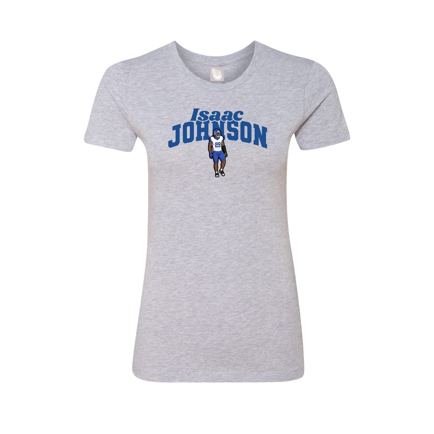 Fitted Women's Tee — Signature Arch in Grey