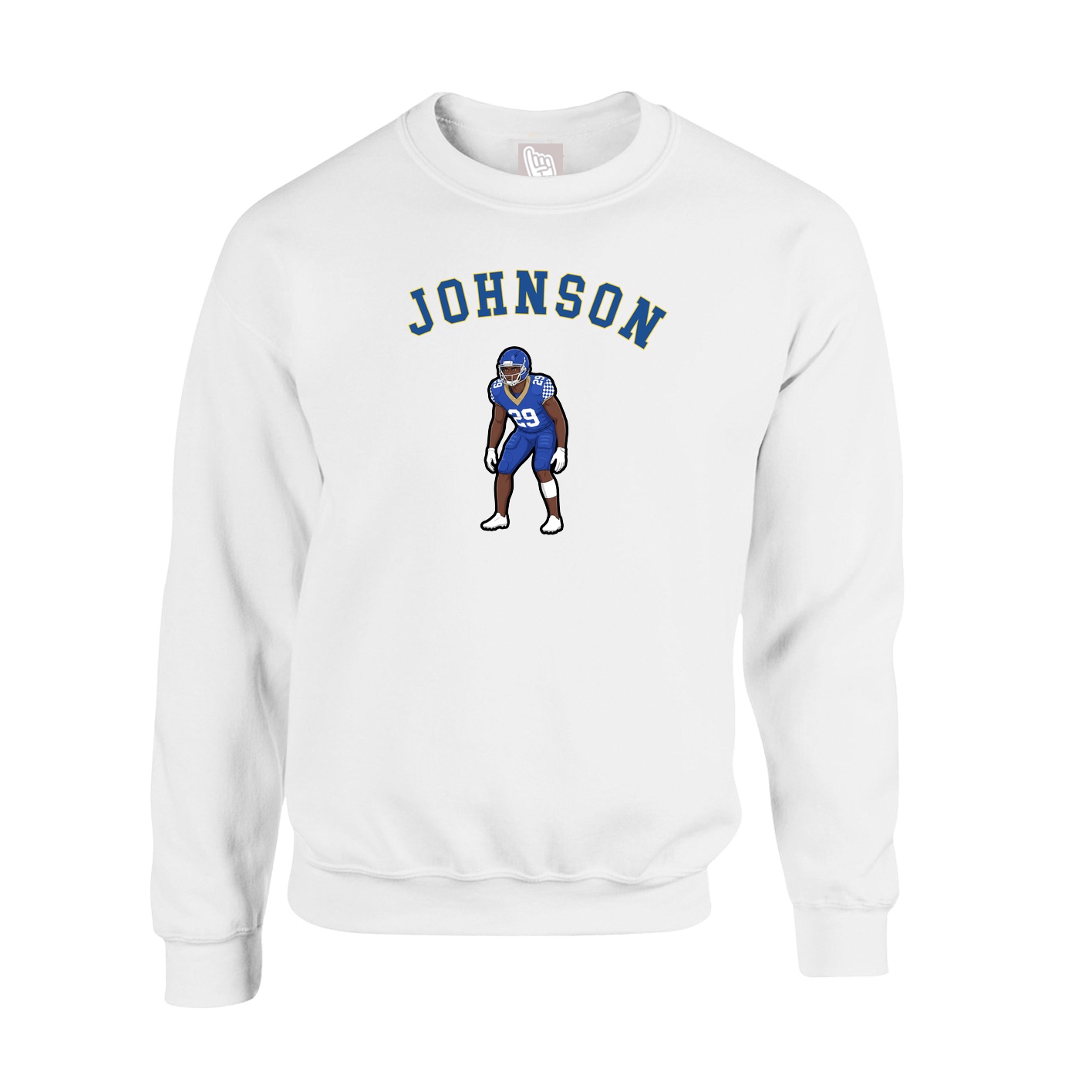 Fleece Crew — Shirsey Arch in White