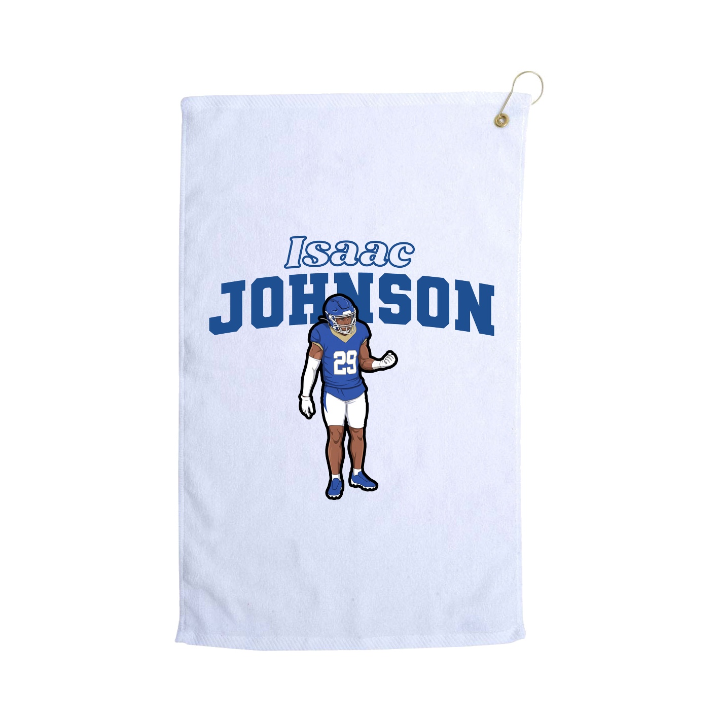 Golf Towel — Name Arch in White