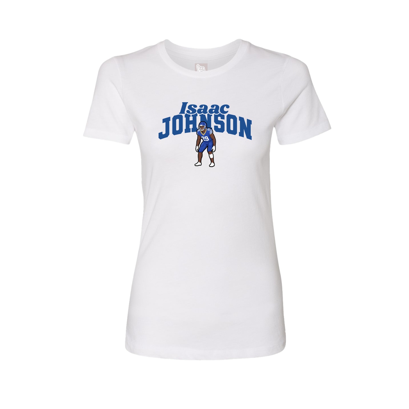 Fitted Women's Tee — Signature Arch in White