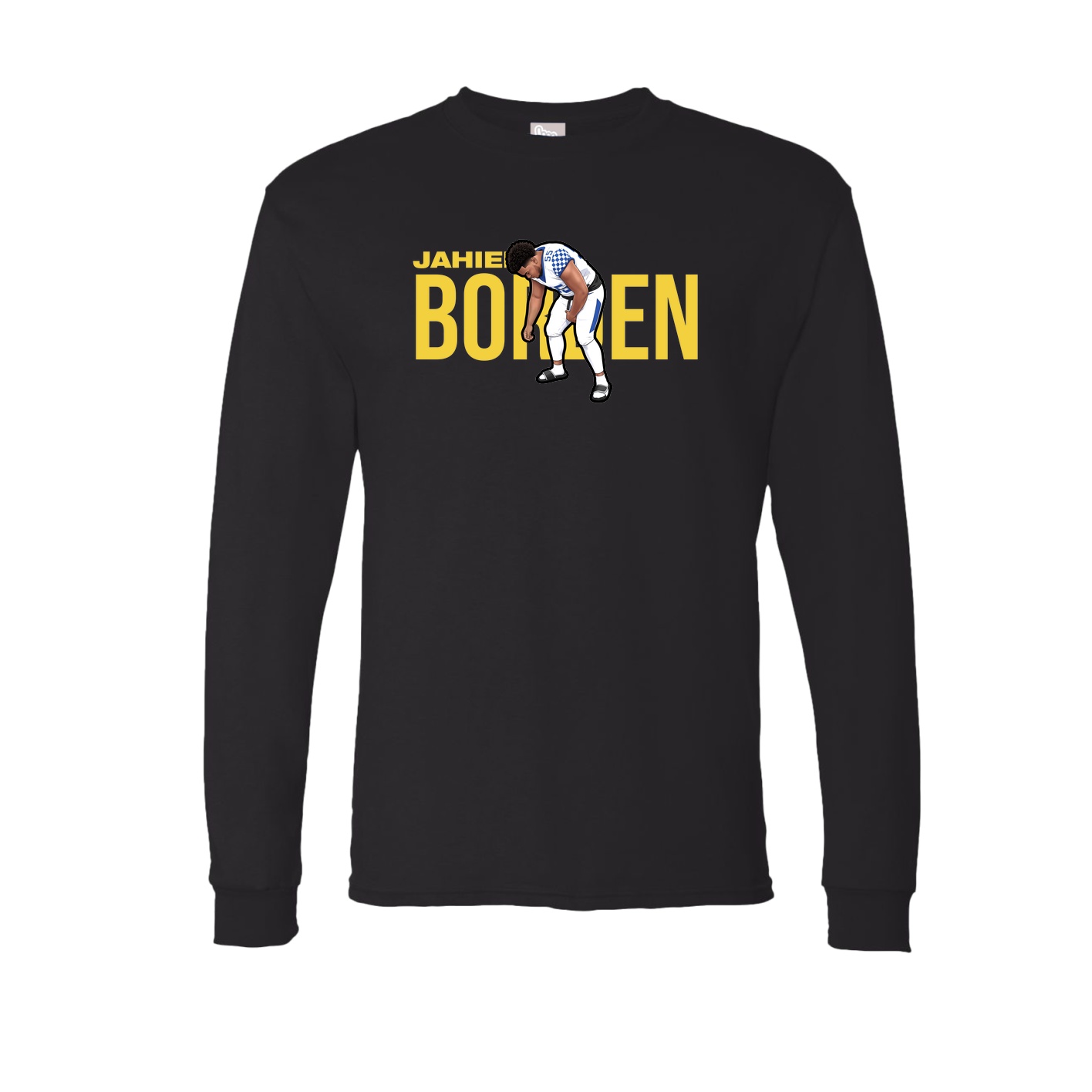 Long Sleeve Tee — Player Name in Black