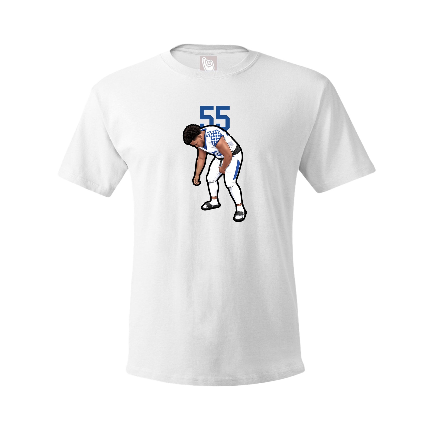 Youth Tee — Number Top in White
