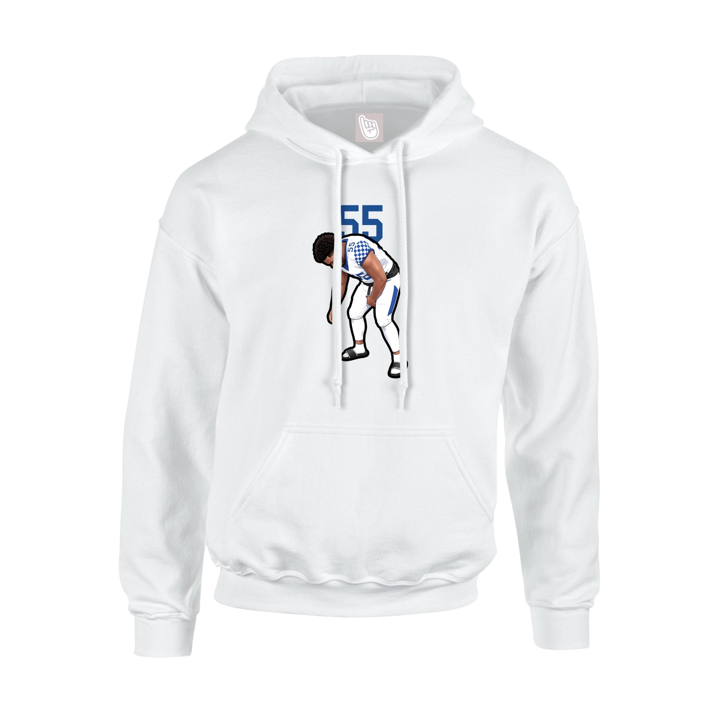 Hoodie — Number Top in White