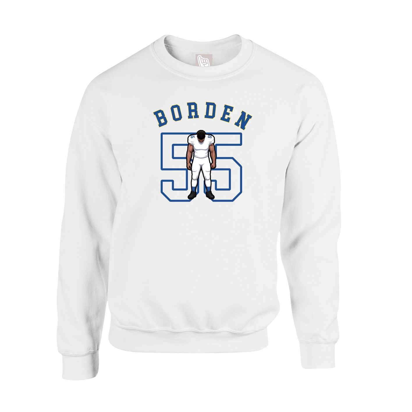 Fleece Crew — Shirsey Arch in White