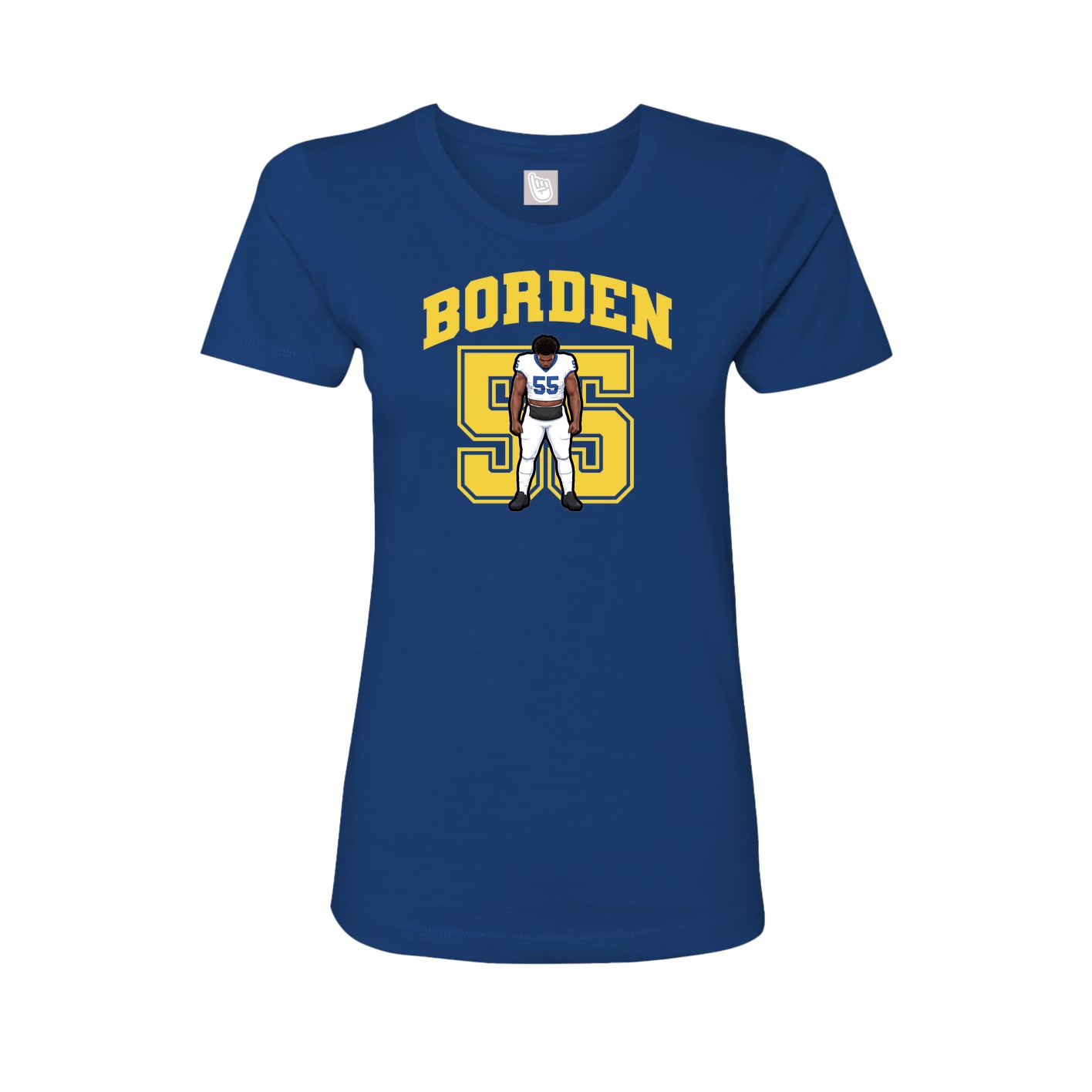 Fitted Women's Tee — Number in Royal